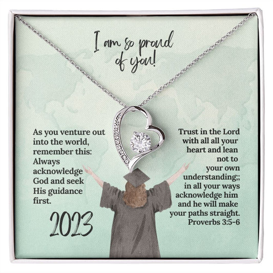 For Her Graduation 2023 | Proverbs 3:5-6 | Forever Love Necklace